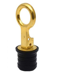 Brass Snap Handle Drain Plug - 1"