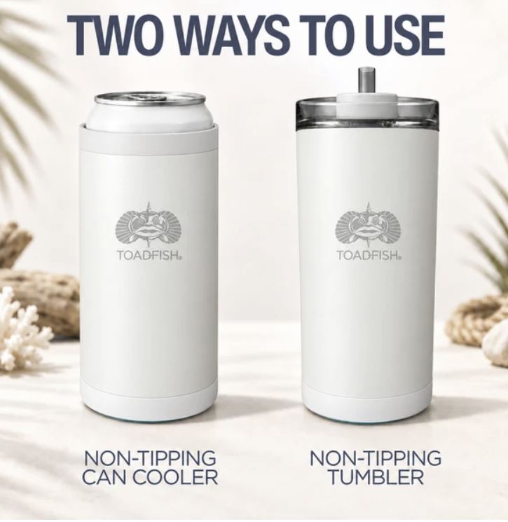 Toadfish Smartgrip 4-in-1 Can Cooler - White