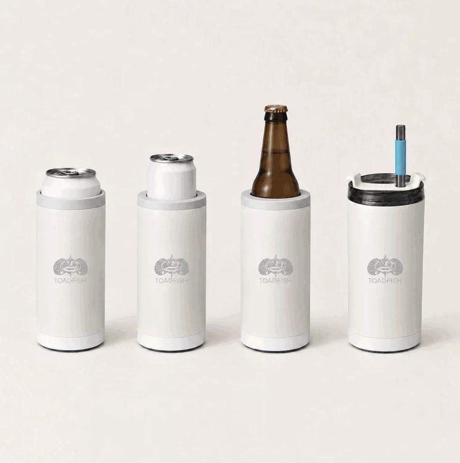 Toadfish Smartgrip 4-in-1 Can Cooler - White
