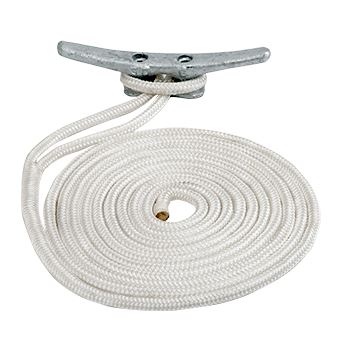 Sea-Dog Double Braided Nylon Dock Line - 3/8" x 10' - White