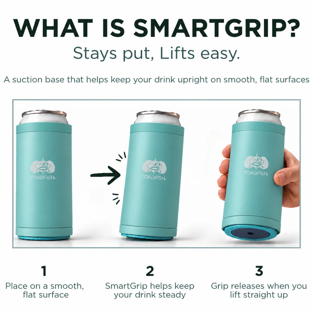 Toadfish Smartgrip 4-in-1 Can Cooler - Teal