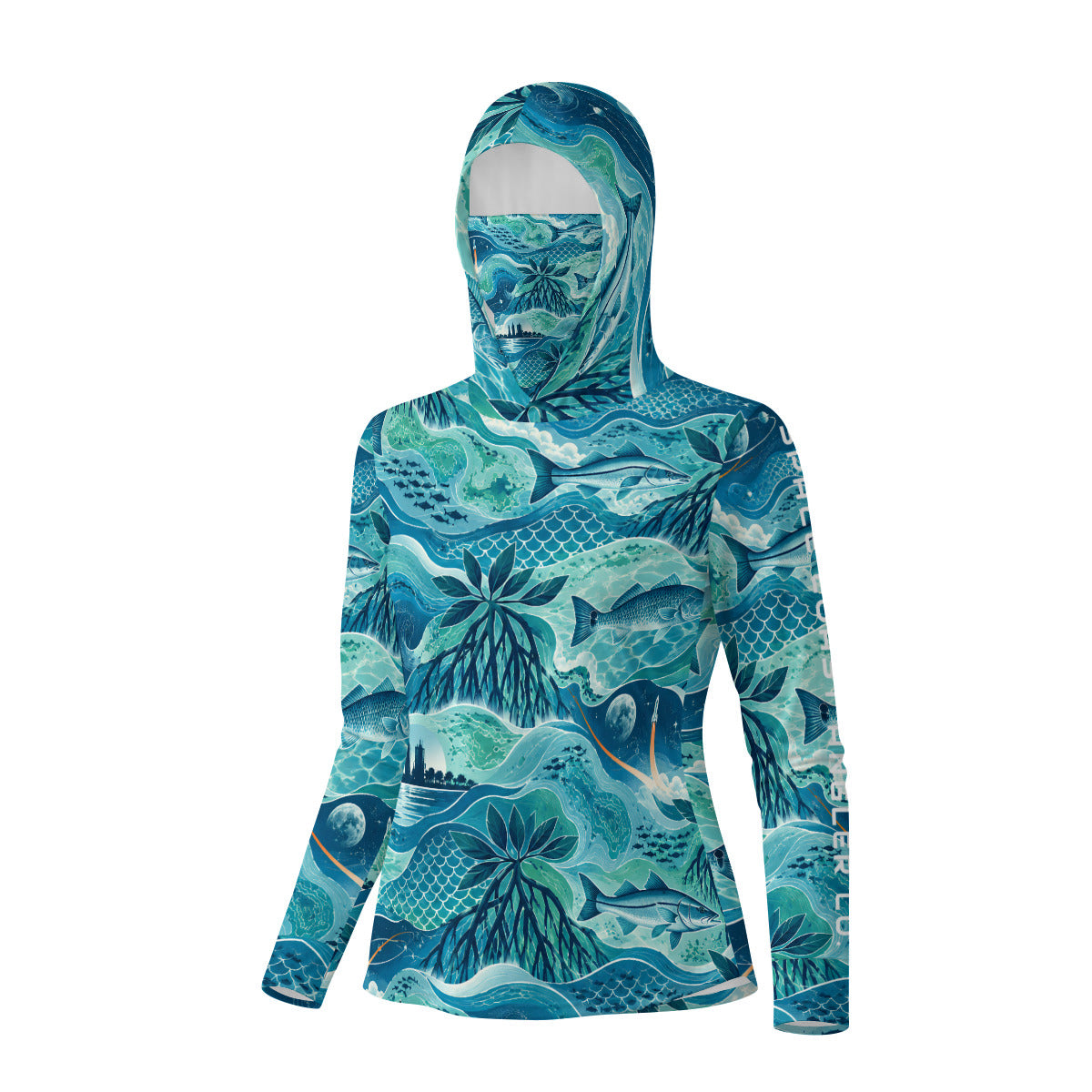 Coastal Performance Fishing Hoodie with Integrated Face Cover