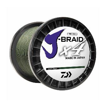 Daiwa J-BRAID x4 Braided Line - 15lb - 300 yds - Dark Green